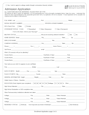 Government Enrollment Application