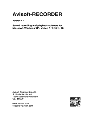 RECORDER software manual - Avisoft Bioacoustics