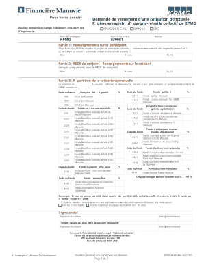 Demande de versement d’une cotisation ponctuelle