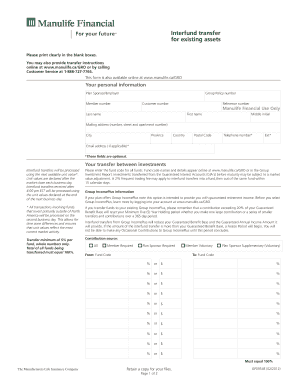 Manulife Interfund Transfer Form