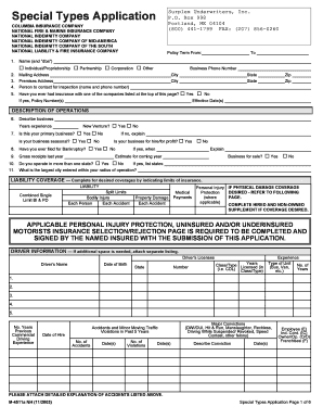 Special Types Application