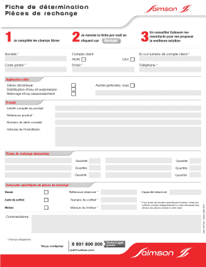 Fiche de détermination