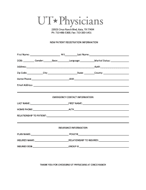 New Patient Registration Form