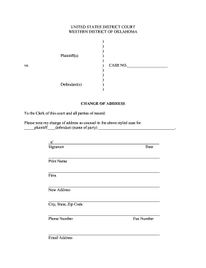 Change of Address Notice