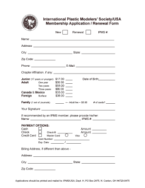 IPMS USA Membership Application Form