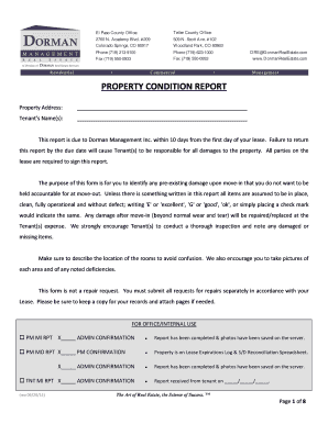 Property Condition Report Form