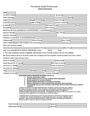 Patient Information Form