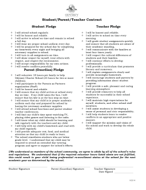 Student Parent Teacher Contract