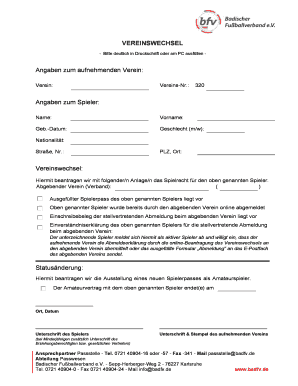 Vereinswechsel