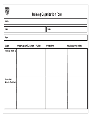 Training Organization Form