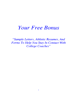 Coach Contact Sample Letter
