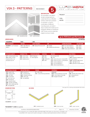 VIA 3 PATTERNS RECESSED W W W