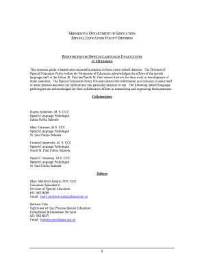 SPECIAL EDUCATION POLICY DIVISION