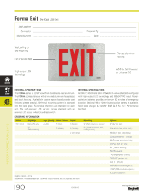 FORMA Exit Sign Installation Form