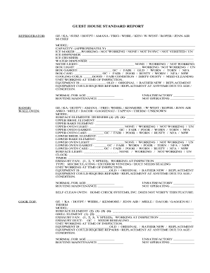 Guest House Standard Report