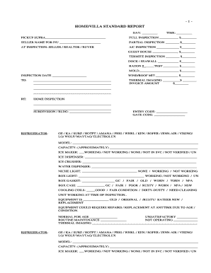 Home Inspection Report Template