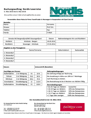 Buchungsauftrag