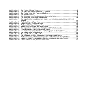 Hebrew Verb Practice Worksheets
