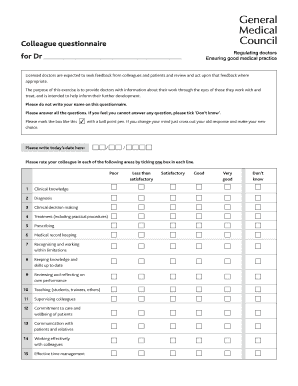 Colleague Questionnaire for Doctors
