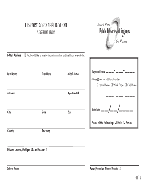 Library Card Application