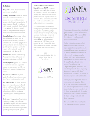 Financial Planner Compensation Disclosure Form