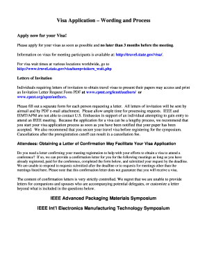 Visa Letter Request Form - IEEE Components Packaging and - cpmt