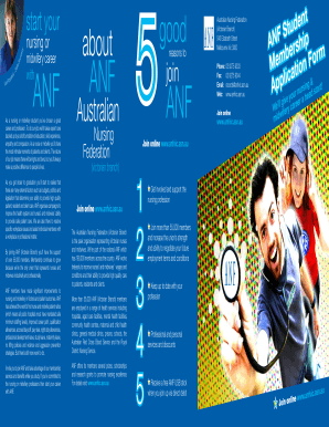 Australian Nursing Federation Student Membership Application