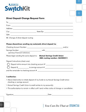 Mutual Savings Credit Union Switch Kit