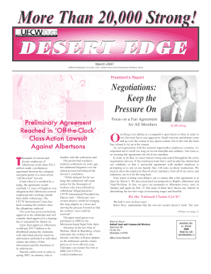 Payroll excel sheet - DESERT EDGE - UFCW Local 1167