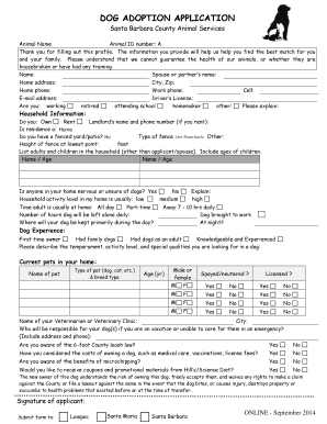 Dog Adoption Application