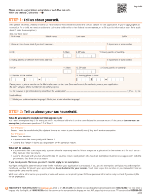 Health Care Sharing Ministry Exemption Application