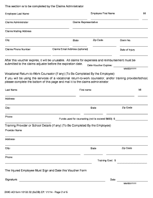 Supplemental Job Displacement Voucher Form