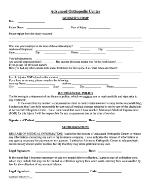 Worker's Compensation Form