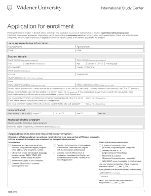 International Study Center Application Form