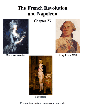 French Revolution Homework Schedule