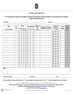 Employee Change Request Form