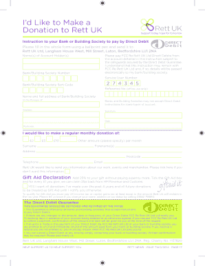 Rett UK Donation Form