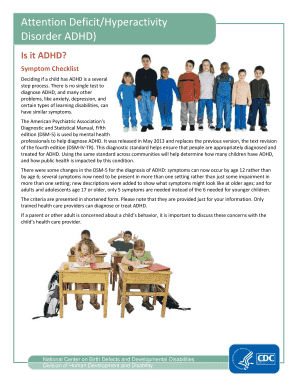 ADHD Symptom Checklist for Children