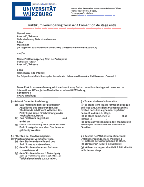 Praktikumsvereinbarung