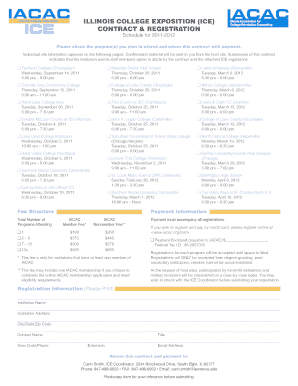 Illinois College Exposition Registration Form
