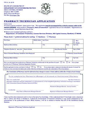 Pharmacy Technician Application