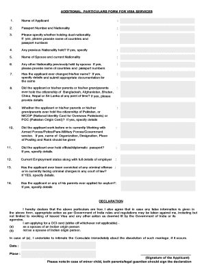 India Visa Application Form