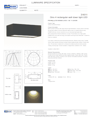 Luminaire Specification Form