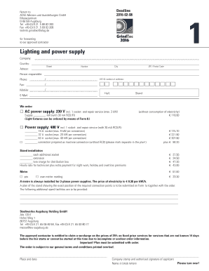 Form 1 - Lighting and power supply pdf 114 KB - GrindTec