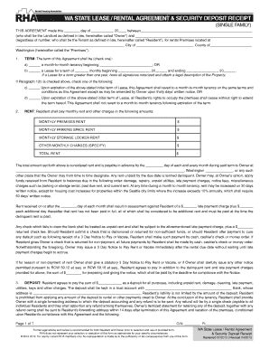 Washington State Lease Agreement