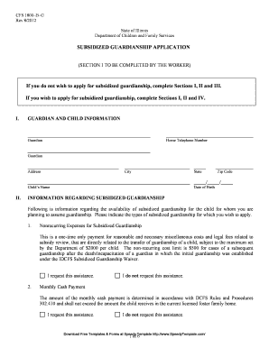Illinois Subsidized Guardianship Application