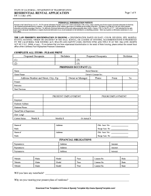 Example of completed aoc e 506 - RESIDENTIAL RENTAL bAPPLICATIONb - SpeedyTemplate