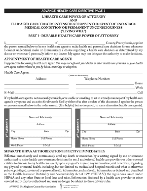 Pennsylvania Advance Health Care Directive