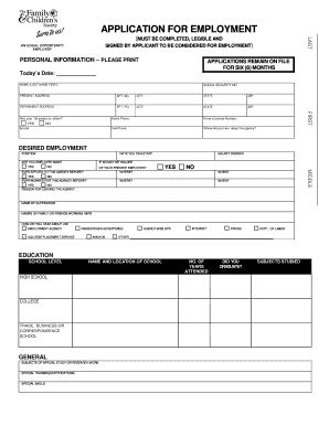 Application for Employment