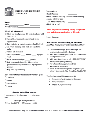 Tpr chart image - High blood pressure care plan - Colonnade Medical Group Inc